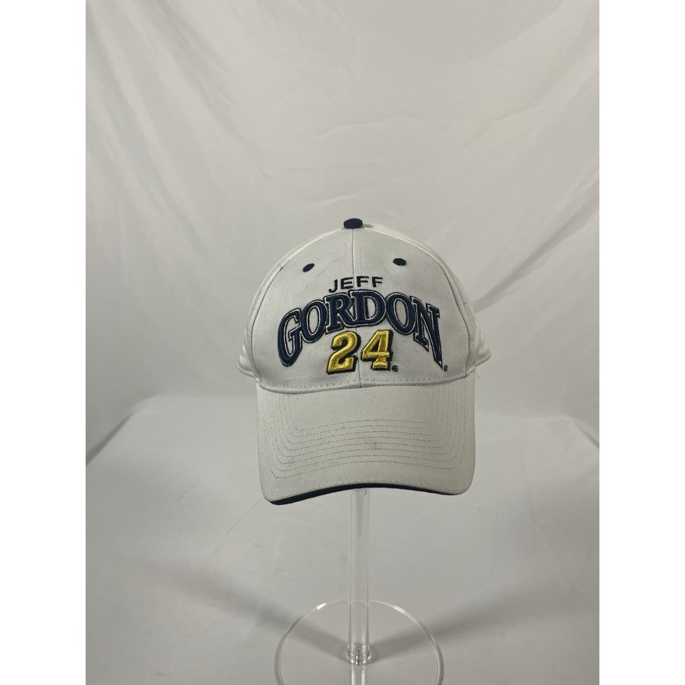 Vintage Jeff Gordon #24 NASCAR Dupont Motorsports White Adjustable Hat Cap